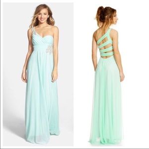 Sequin hearts prom formal dress