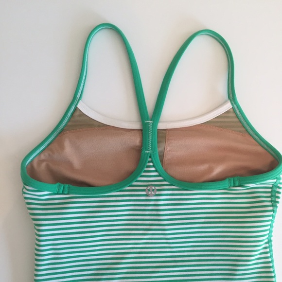 lululemon athletica Tops - 🎀Sale🎀Lululemon} Turquoise Striped Power Y tank