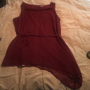 Beautiful maroon long Vera wang shirt