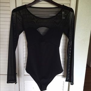 Black Mesh Bodysuit