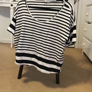 Black and White striped short sleeve