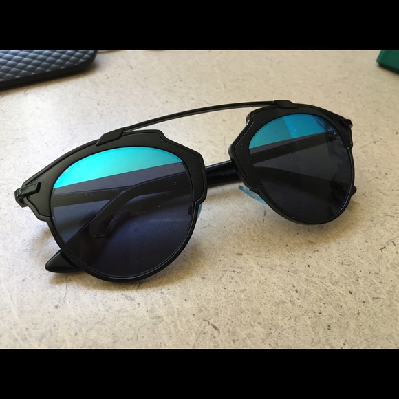 Dior so real sunglasses black and blue