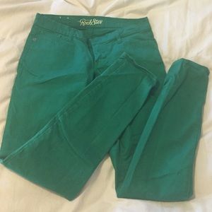 Old Navy green Rockstar skinny jeans