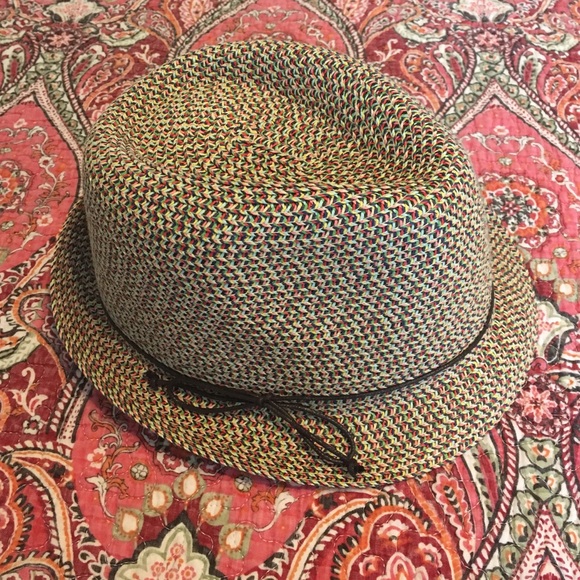 Multicolored adorable fedora hat w/ bow detailing