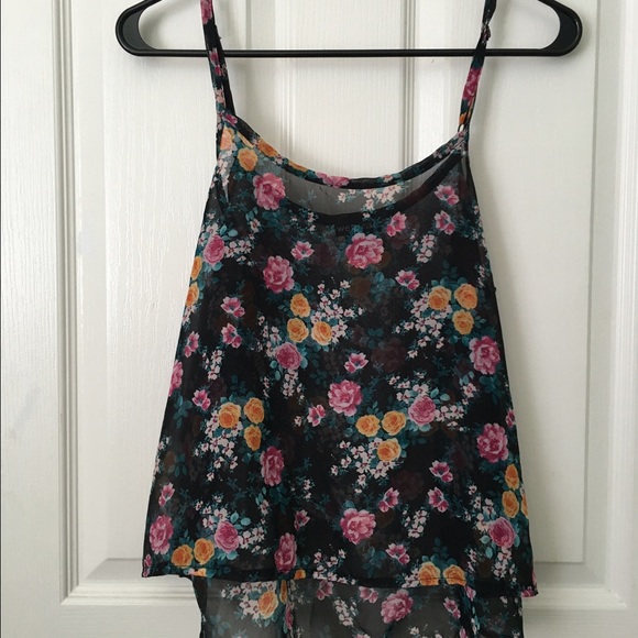 Floral sheer Tank Top