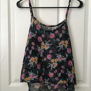 Floral sheer Tank Top