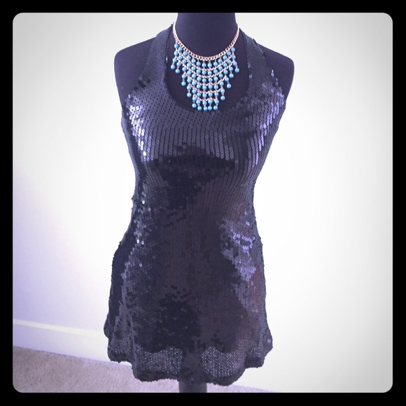 Sequin black party dress - new WOT