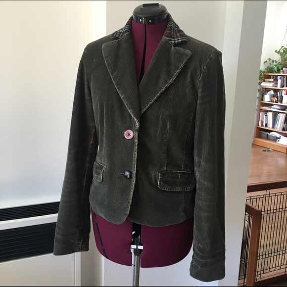 Anthropolgie Corduroy blazer jacket, cute accents!