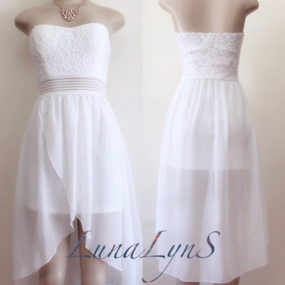Sold out!White hi low dress
