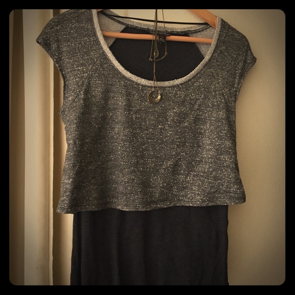 Rock and Republic fake crop top tee