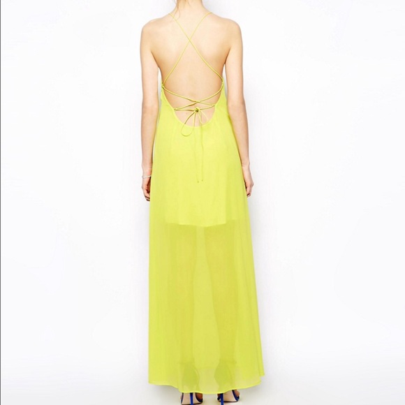 Strappy neon maxi dress perfect for summer - Picture 3 of 4