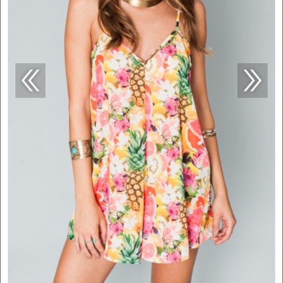 NWT Rascal romper in tutti fruitti print