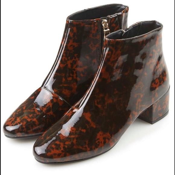 Topshop Betty Patent Ankle Boot