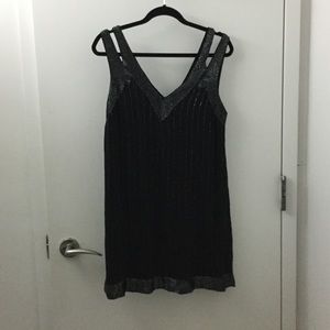 Joie black beaded dress size S