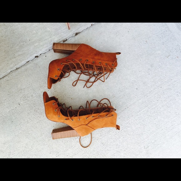 tan booties - Picture 3 of 3