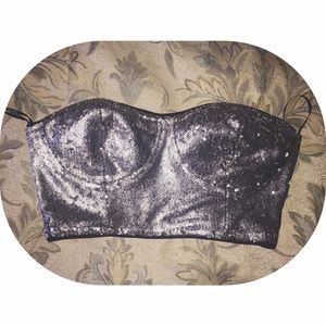 Sequin crop top