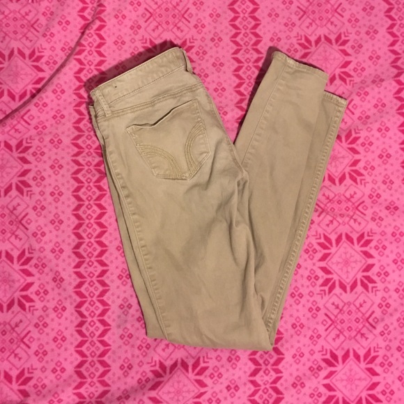 Khaki skinny jeans