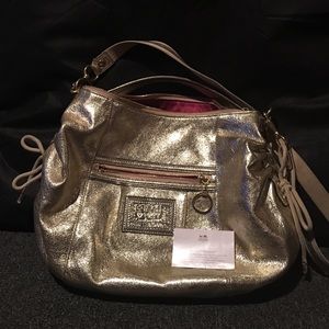 Gold Coach Poppy Handbag *Authentic*