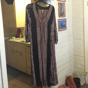 Free People Azaelea Midi Combo Maxi Dress