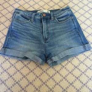 Abercrombie & Fitch High Rise Denim Shorts