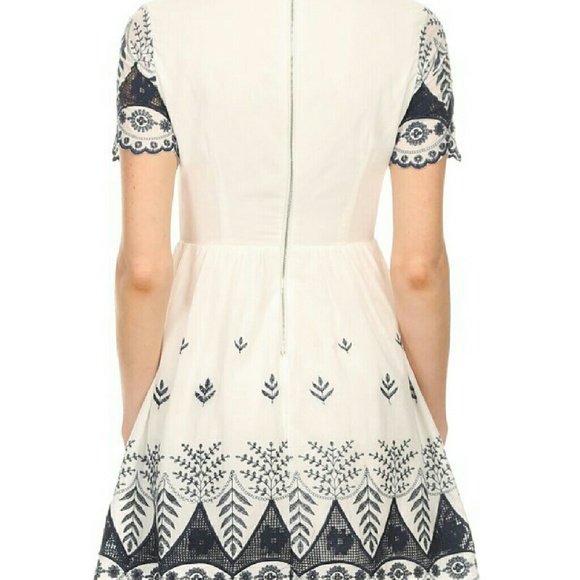 Mini dress with scalloped hem - Picture 3 of 4