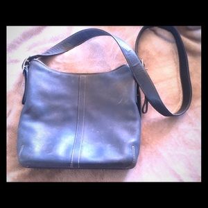 Vintage blue coach hobo bag