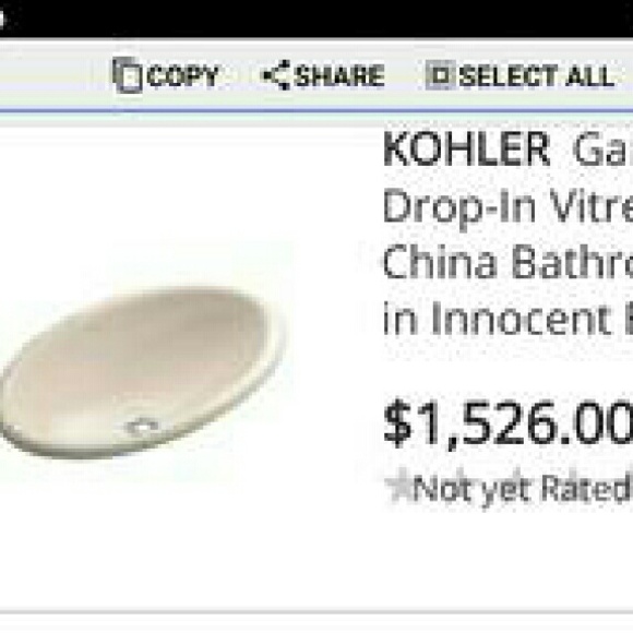 KOHLER Self Rim Marble Sink - Picture 1 of 2