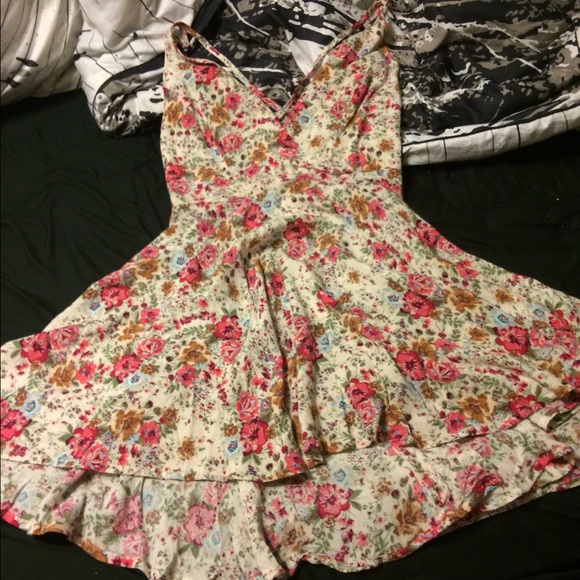 Short floral strappy dress