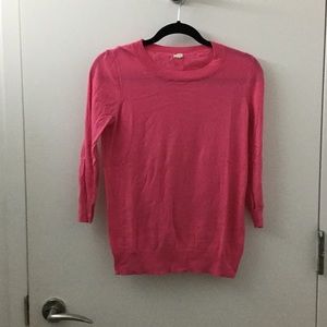 J.Crew factory pink 3/4 sleeve sweater