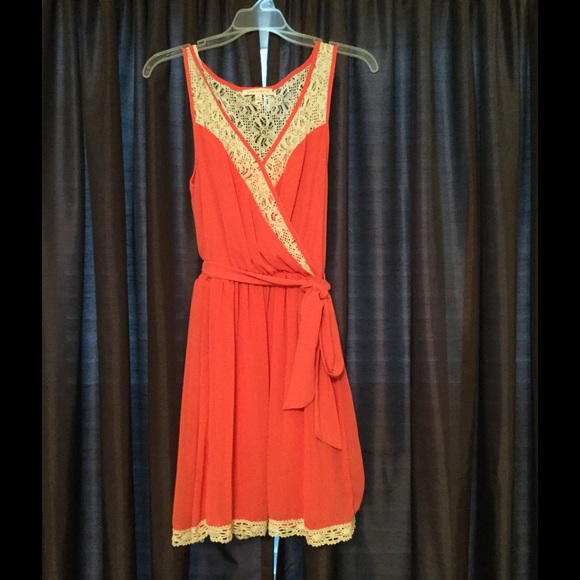 Coral summer dress