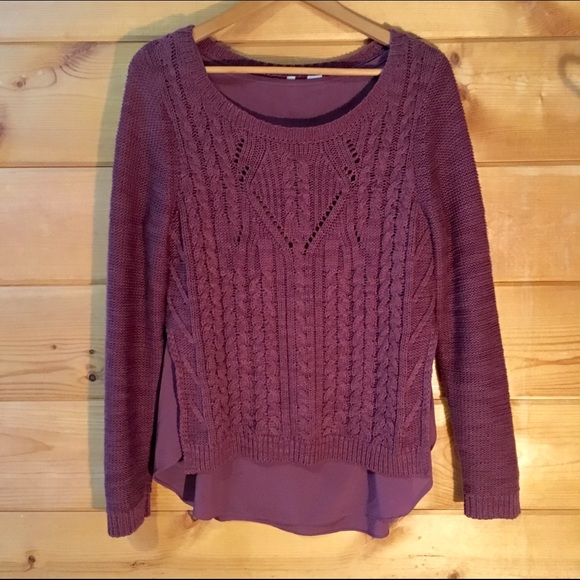 *Anthropologie* Overlay Sweater