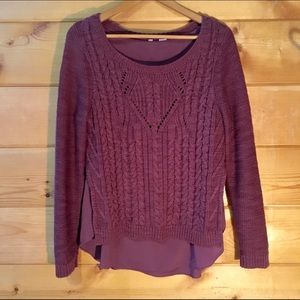 *Anthropologie* Overlay Sweater