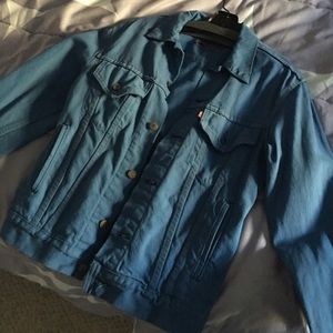 blue denim Levi jacket