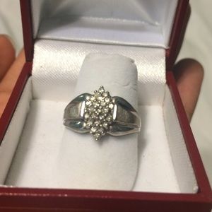 10k WG Real Diamond Ring