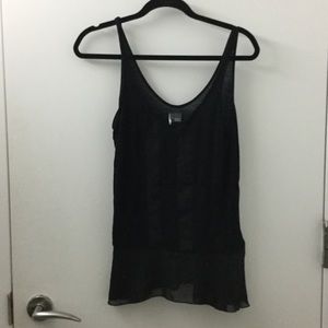 Black sparkle and fade tank top size S