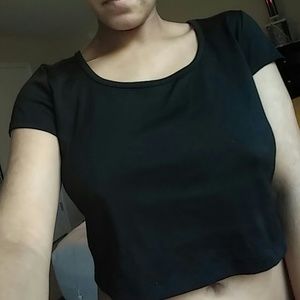 Black crop top
