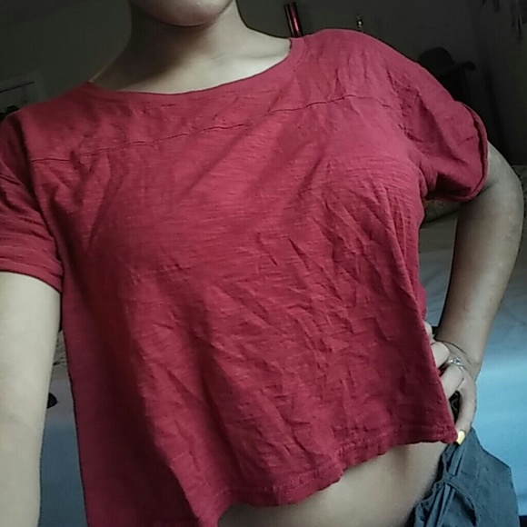 Red crop top