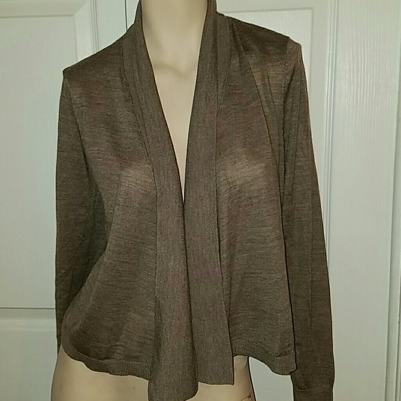 LOFT Sweaters - LOFT Brown draped cardigan