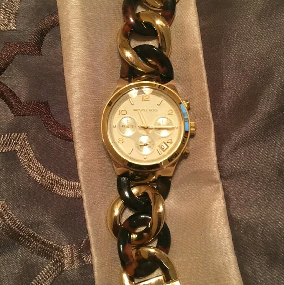 Michael Kors two toned tortoise twist