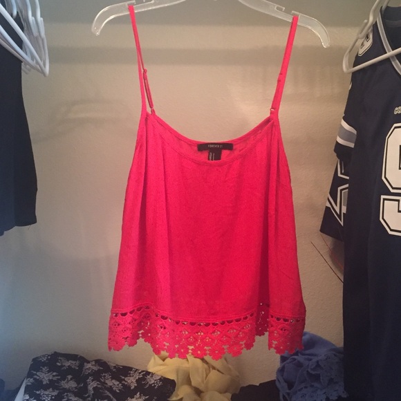 Red crop top