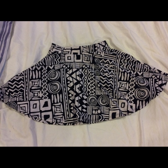 Tribal print skater skirt