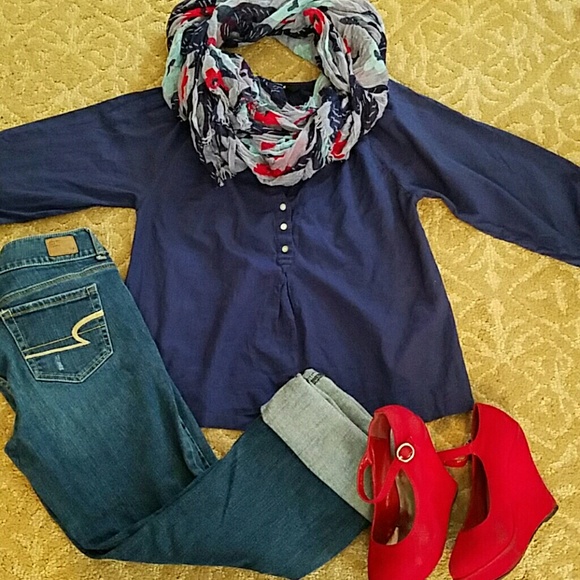 H&M Tops - H&M Navy blue top