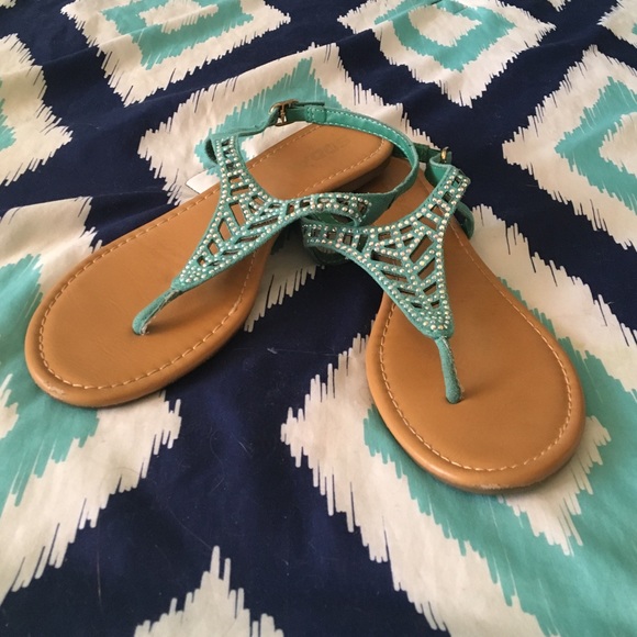 Turquoise sandals