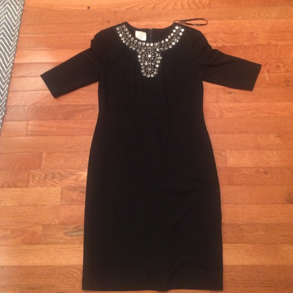 Great black dress with jeweled neck detail