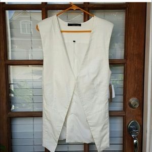 Linen Sleeveless Jacket - sz 4 NWT