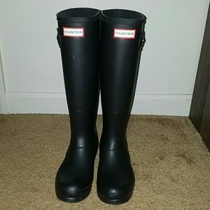 Authentic black Hunter boots, US 5, Euro 37