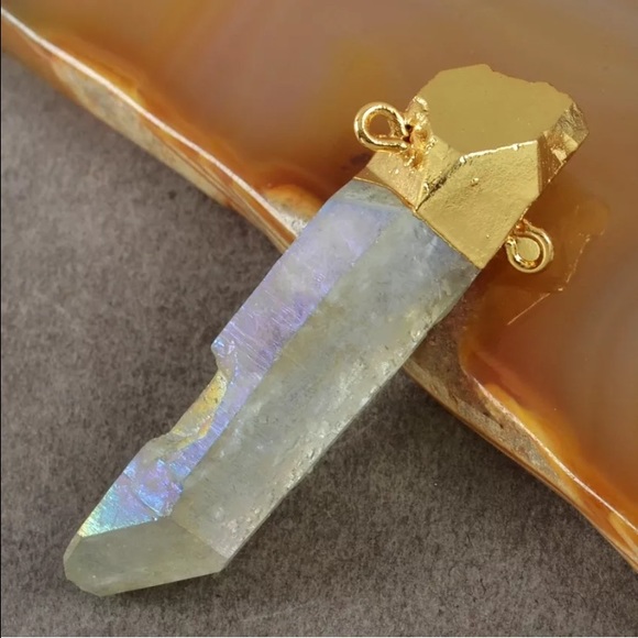Beautiful Boho Crystal Pendant with Gold Plating