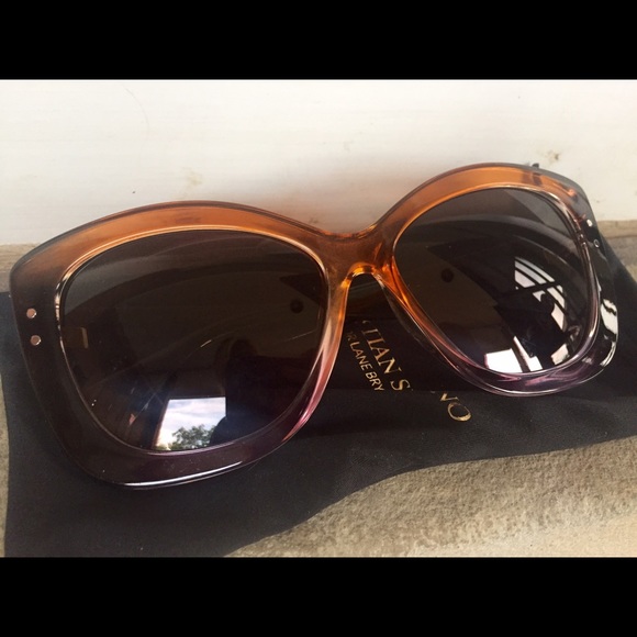 Orange and purple ombré sunglasses