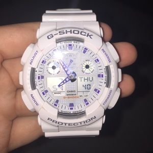 White G-shock watch