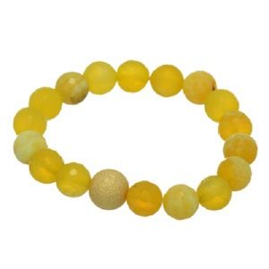 Yellow bead stretch bracelet